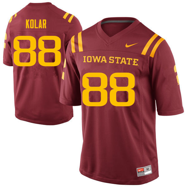 Men #88 Charlie Kolar Iowa State Cyclones College Football Jerseys Sale-Cardinal